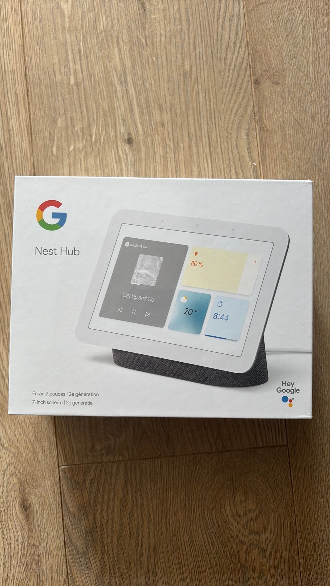 Google Nest Hub (nieuw)- hub met scherm - donkerGrijs, Audio, Tv en Foto, Ophalen of Verzenden, Nieuw
