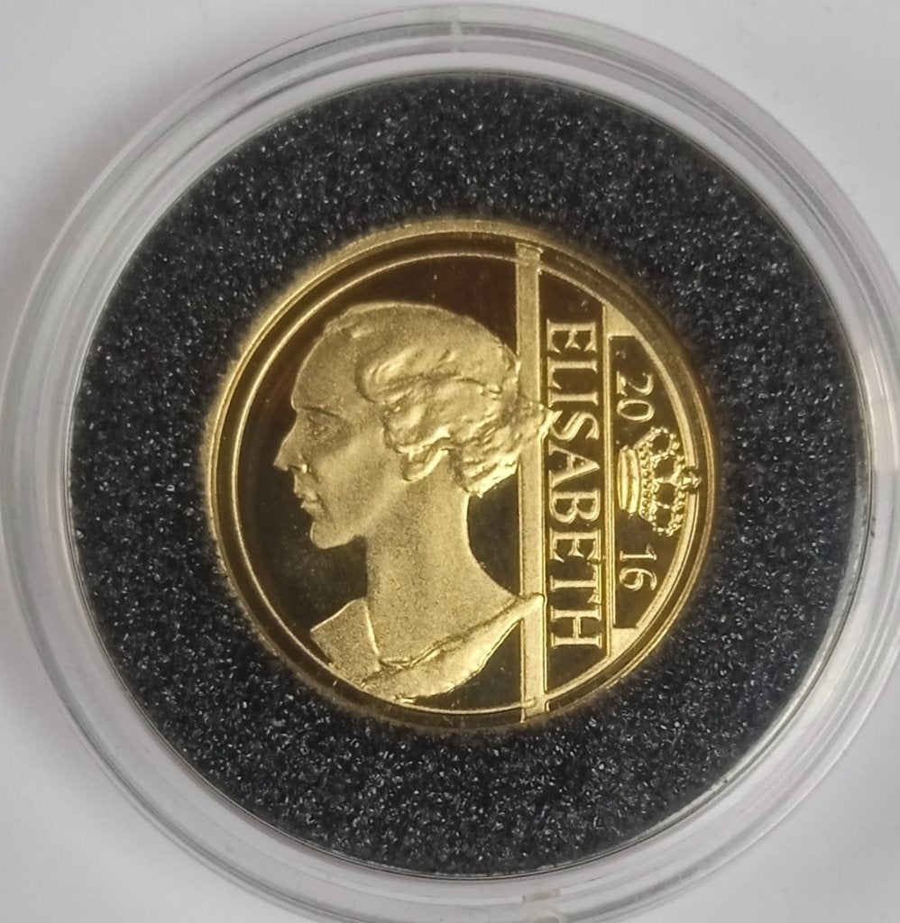 12 1/2 euros 2016 Belgique Elisabeth, Timbres & Monnaies, Monnaie en vrac, Belgique, Autres valeurs, Or