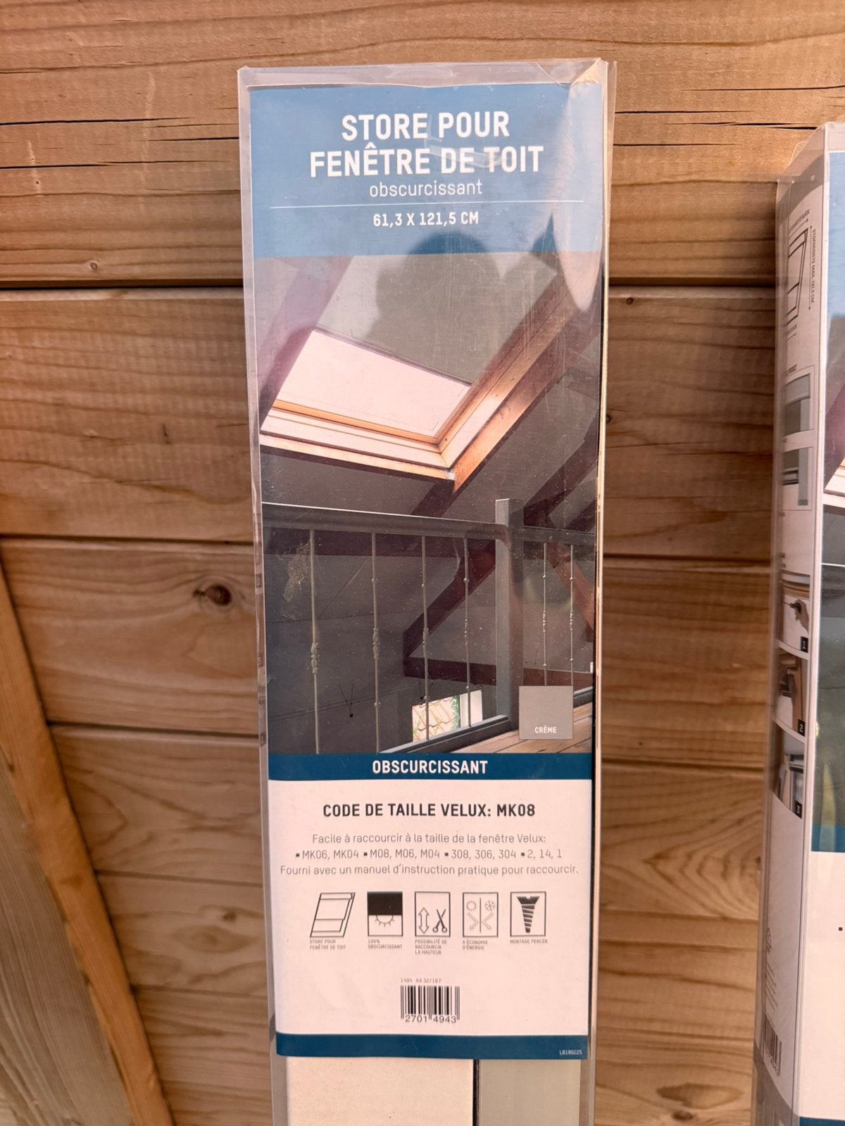 Rideau de lucarne occultant pour VELUX MK08 — crème, Neuf, Enlèvement ou Envoi, Écran, Moins de 250 cm