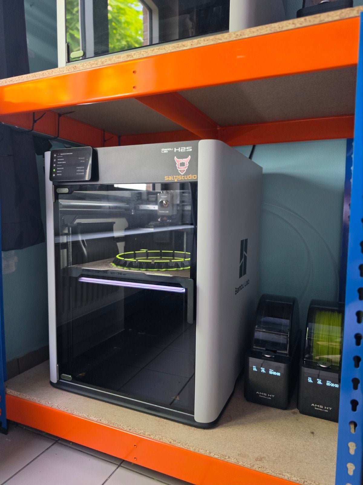 Bambu Lab H2S + 2 AMS HT, Computers en Software, 3D Printers, Ophalen, Zo goed als nieuw, Filament, Ingebouwde Wi-Fi