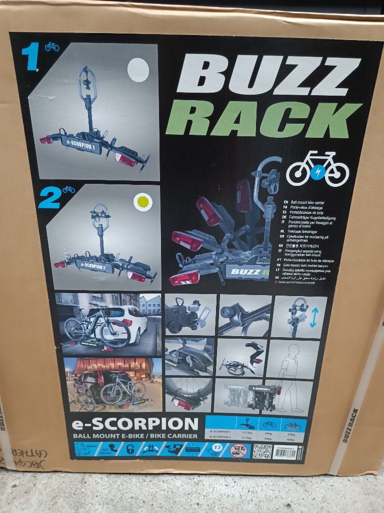 Porte vélos Buzzrack e-scorpion 2 neuf + rampe, Auto diversen, Fietsendragers, Ophalen, 2 fietsen, Nieuw, Trekhaakdrager