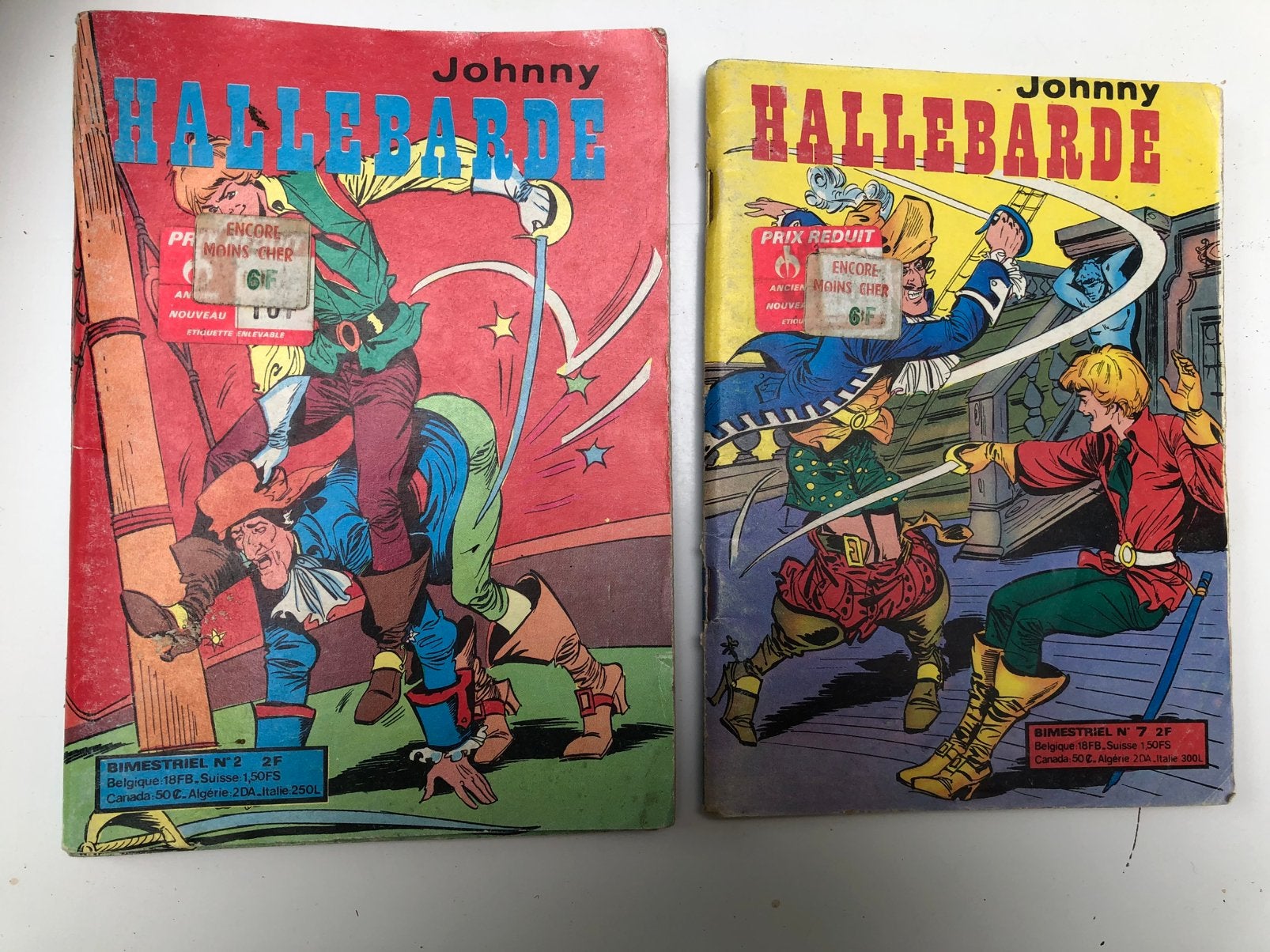 Oude pocket strips: Johnny Hallebarde, Meerdere stripboeken, Ophalen of Verzenden, Gelezen