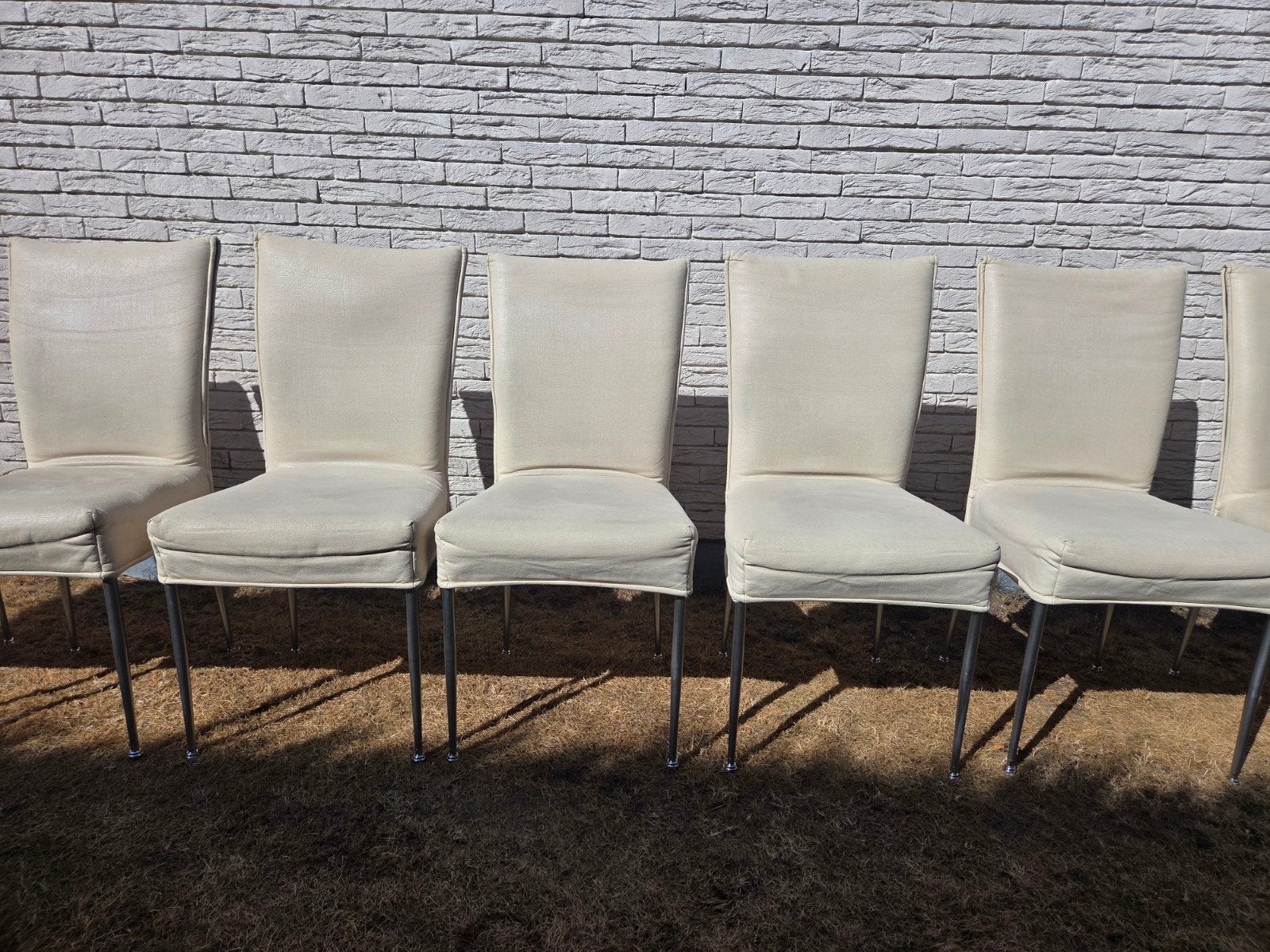 6 stoelen, Ophalen, Kunststof, Gebruikt, Wit