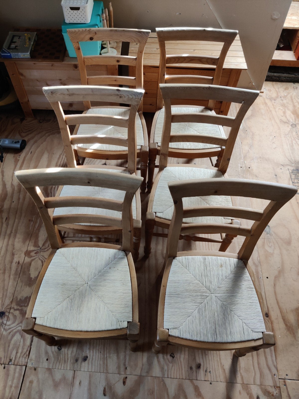 6stoelen, Huis en Inrichting, Ophalen, Gebruikt, Hout, Vijf, Zes of meer stoelen