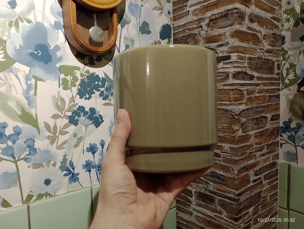 Olijfgroene keramische potdeksel | Maisons du Monde, Overige materialen, Rond, Binnen, Ophalen of Verzenden