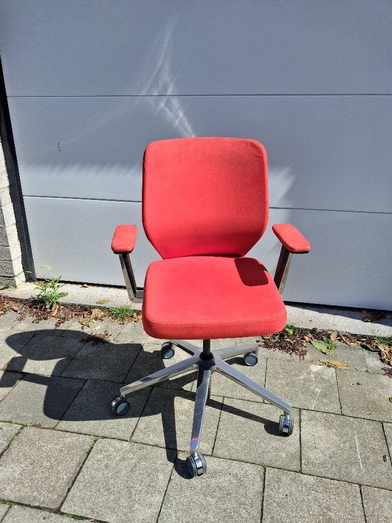 Chaise de bureau GIROFLEX 656, Rouge, Enlèvement, Utilisé, Chaise de bureau