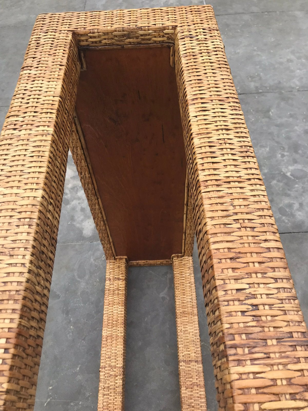 Rotan teak set eettafel met 2 stoelen zgan, Ophalen, Zo goed als nieuw, Rattan ibiza zomer beach, Minder dan 4 stoelen