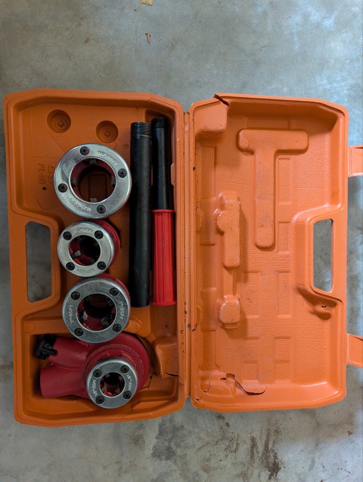 Perel draadsnijset 4-delig in koffer, Bricolage & Construction, Enlèvement