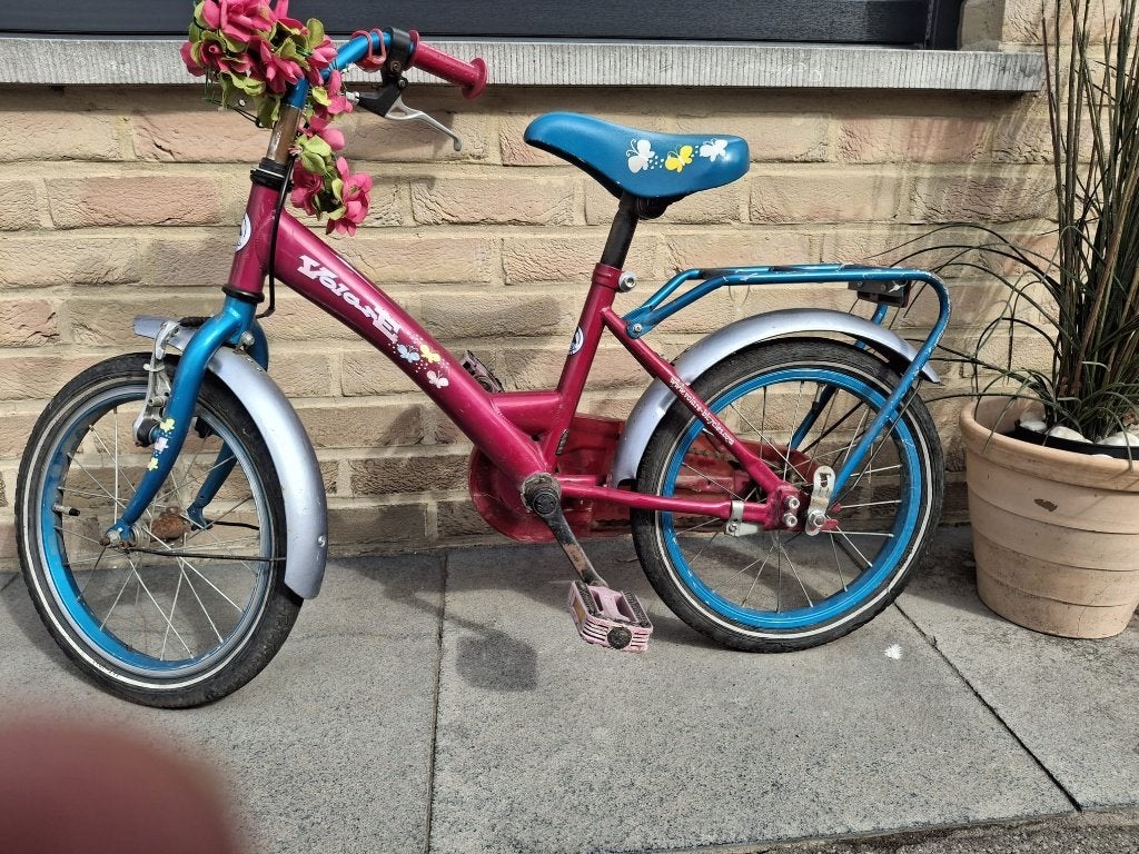kinderfiets 16 inch, Vélos & Vélomoteurs, Vélos | Filles, Enlèvement, Utilisé, Frein à disque, 16 pouces
