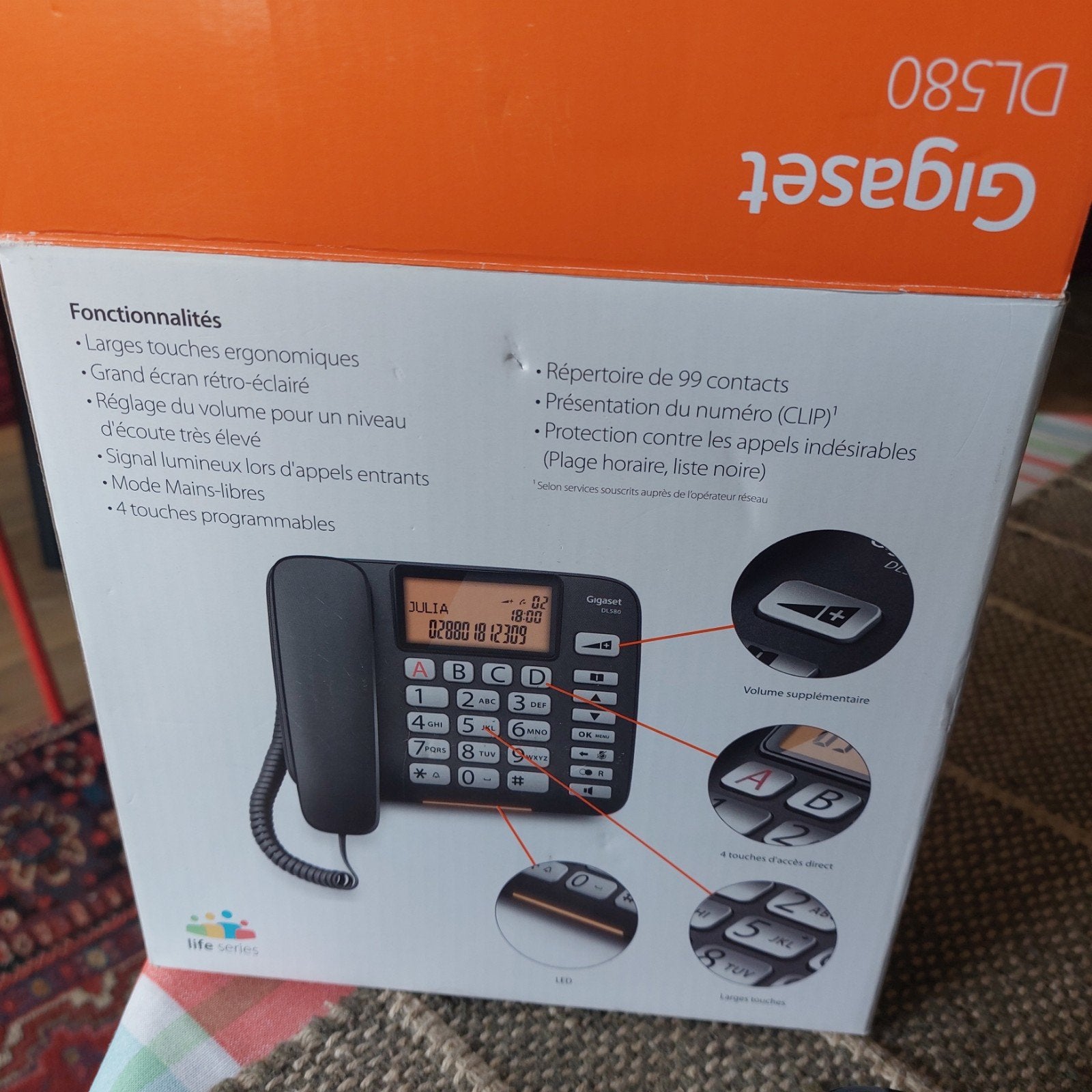 telefoon giga set dl580 10 maand oud, Ophalen