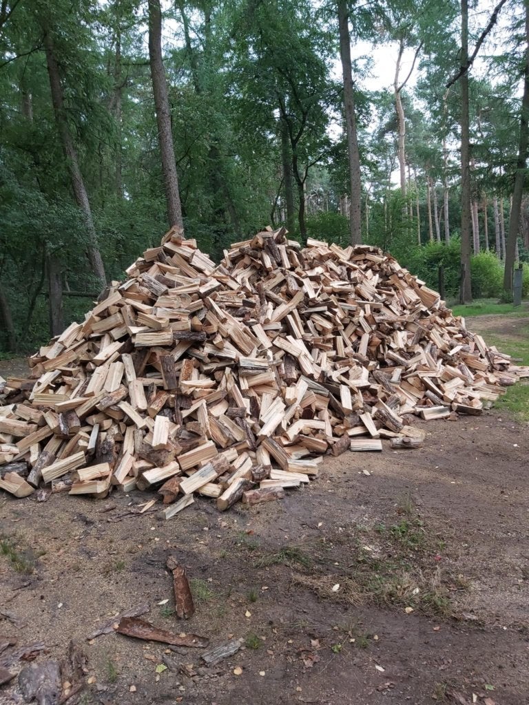 brandhout mast/den, Tuin en Terras, Brandhout, 6 m³ of meer, Ophalen, Overige houtsoorten, Blokken