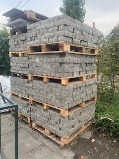 Betonklinkers 20x10,5x8 cm, Tuin en Terras, Ophalen, Klinkers, Zo goed als nieuw, 10 m² of meer
