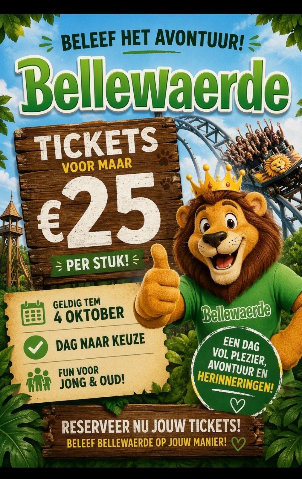 Billets électroniques pour Bellewaerde Ieper