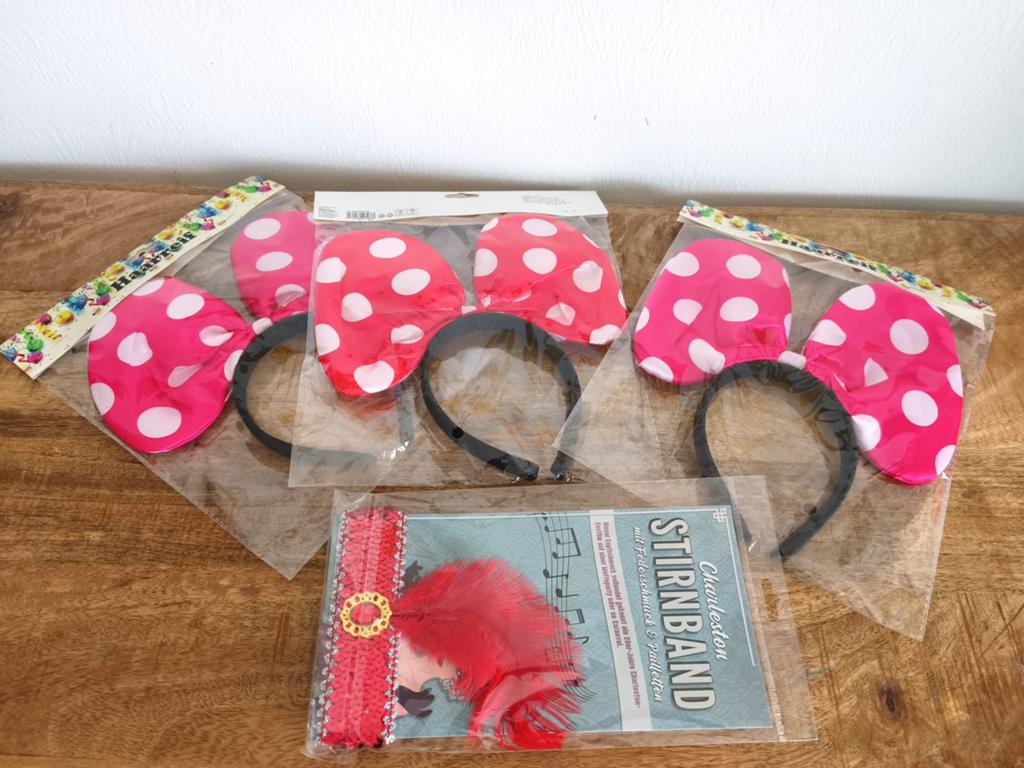 Minnie Mousse haar band Verkleed accessoires, Hobby en Vrije tijd, Feestartikelen, Zo goed als nieuw, Ophalen