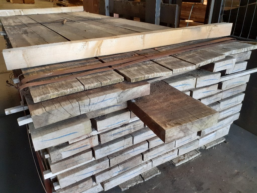 Lot de 3 panneaux de laminage Azobe d'occasion de 42 mm, Bois dur, Utilisé, 180 à 250 cm, Enlèvement ou Envoi