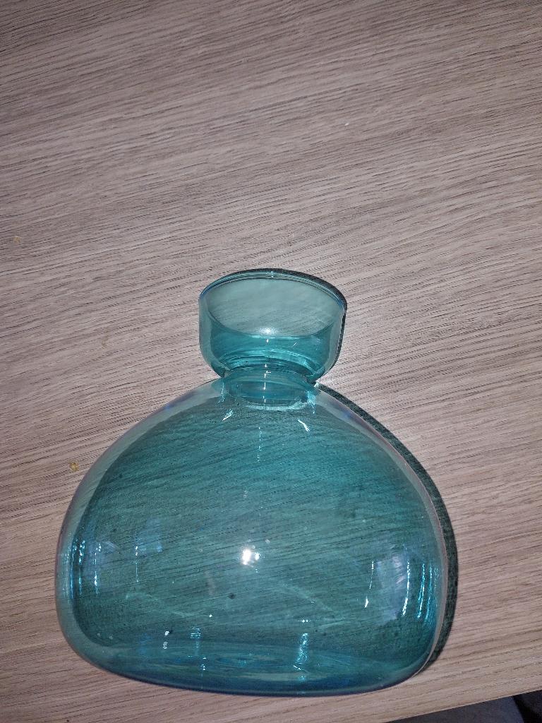 Jar - Transparante vaas met avocadozaad - Blauw, Kunststof, Ophalen of Verzenden, Overige vormen, Binnen
