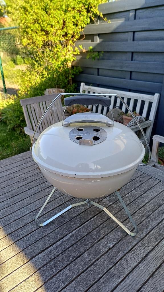 Weber Smokey Joe Premium houtskoolbarbecue - tafelmodel, Tuin en Terras, Ophalen, Gebruikt, Weber