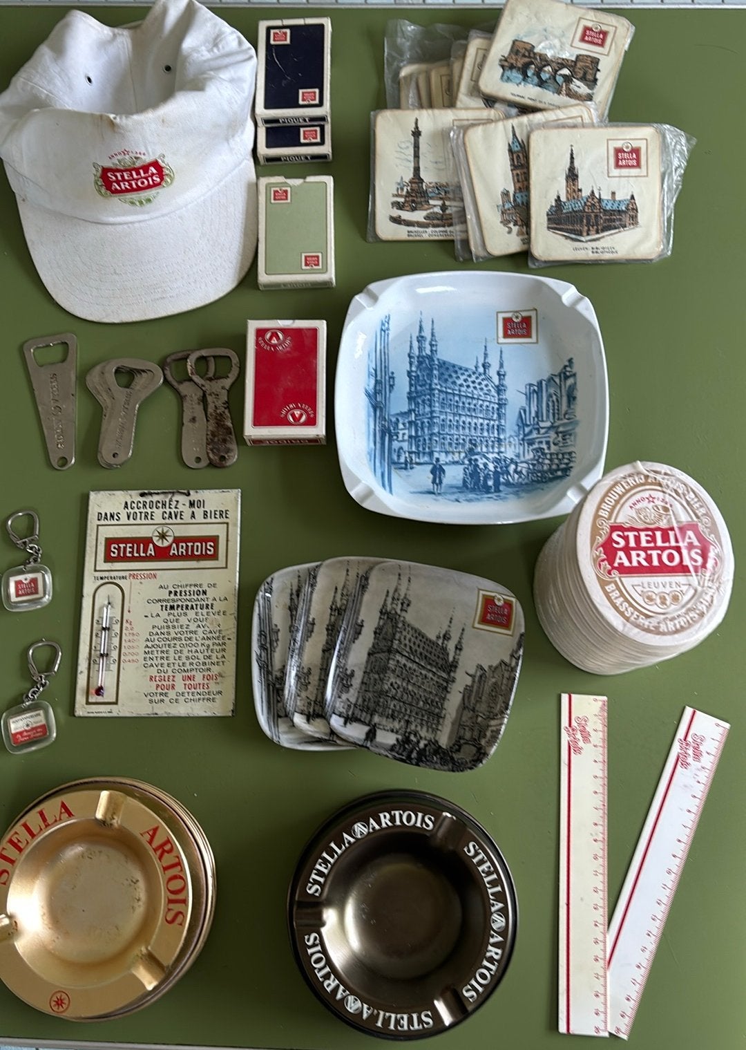 Vintage set Stella Artois, Ophalen, Zo goed als nieuw