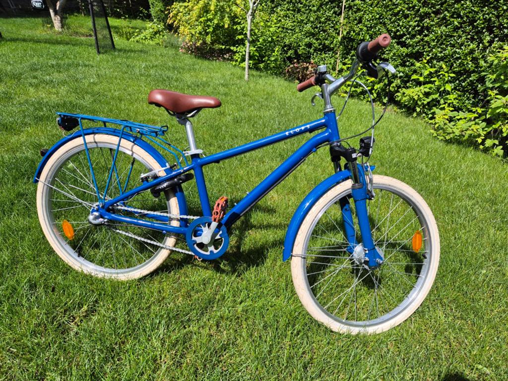 Kinderfiets 24 inch Elops blauw, Fietsen en Brommers, Ophalen, Velgrem, 24 inch, Elops ( Decathlon )