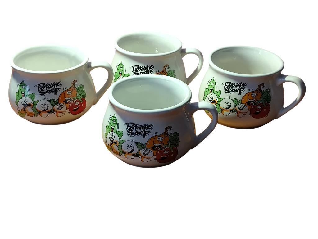 4 tasses à soupe vintage, Enlèvement
