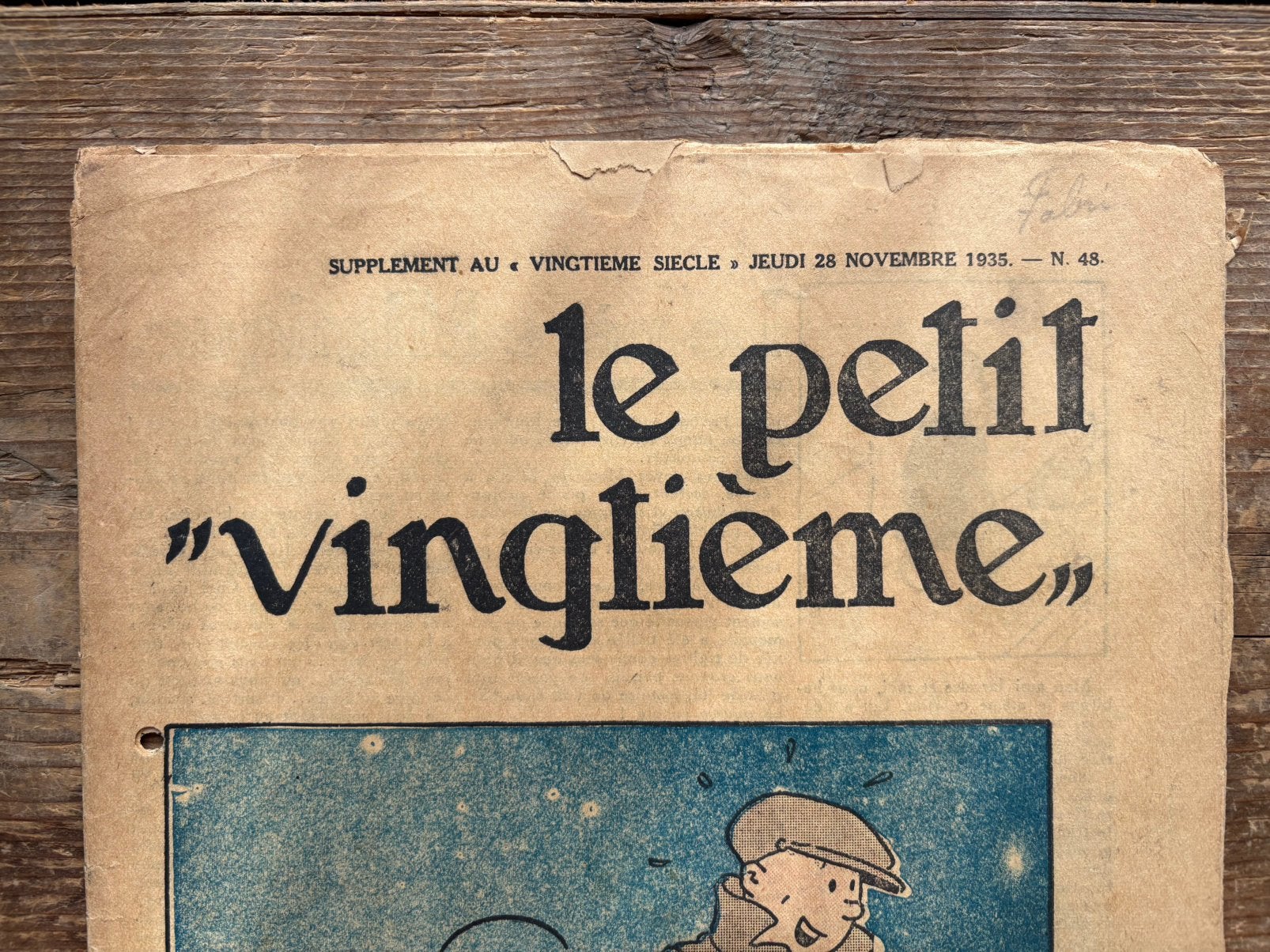 TINTIN - LE PETIT VINGTIÈME - numero 48 - 28 Novembre 1935, Une BD, Enlèvement ou Envoi, Utilisé