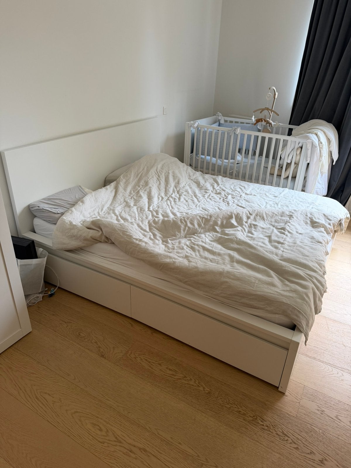 Lit ikea malm 180, Maison & Meubles, Enlèvement, Comme neuf