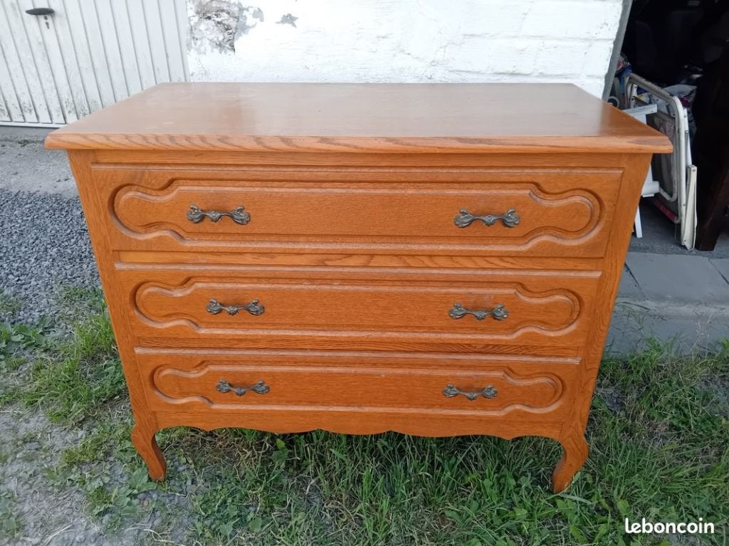 Commode en chêne massif, Enlèvement, Utilisé, Chêne