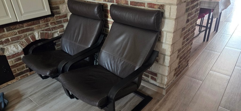 Lederen fauteuils, Huis en Inrichting, Ophalen, Minder dan 75 cm, Leer, Zo goed als nieuw