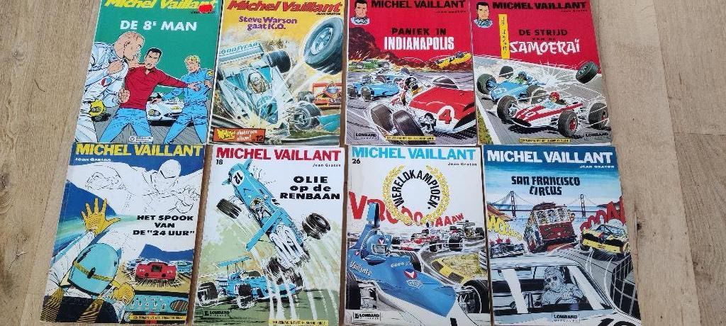 8x Michel Vaillant in goede staat, Boeken, Jean Graton, Meerdere stripboeken, Ophalen, Gelezen