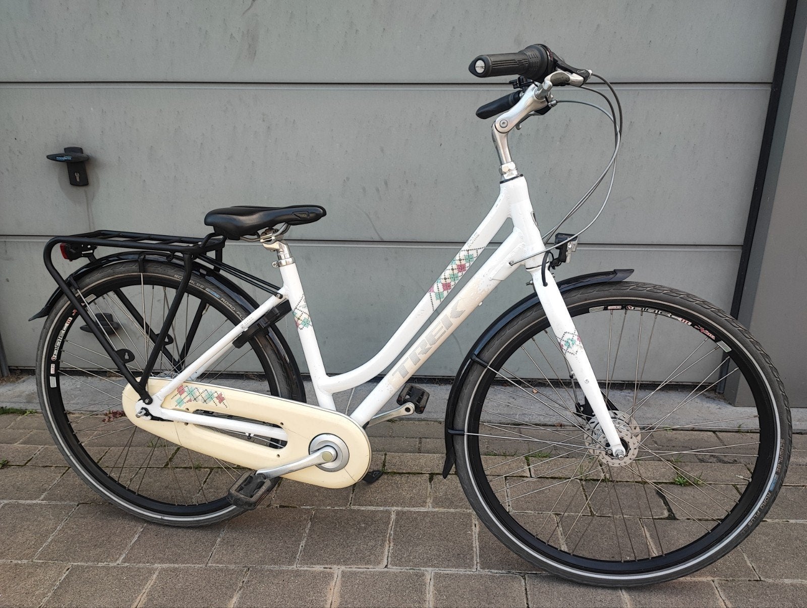 Damesfiets Trek met 7 versnellingen., Fietsen en Brommers, Versnellingen, Zo goed als nieuw, Minder dan 47 cm, Trommelrem