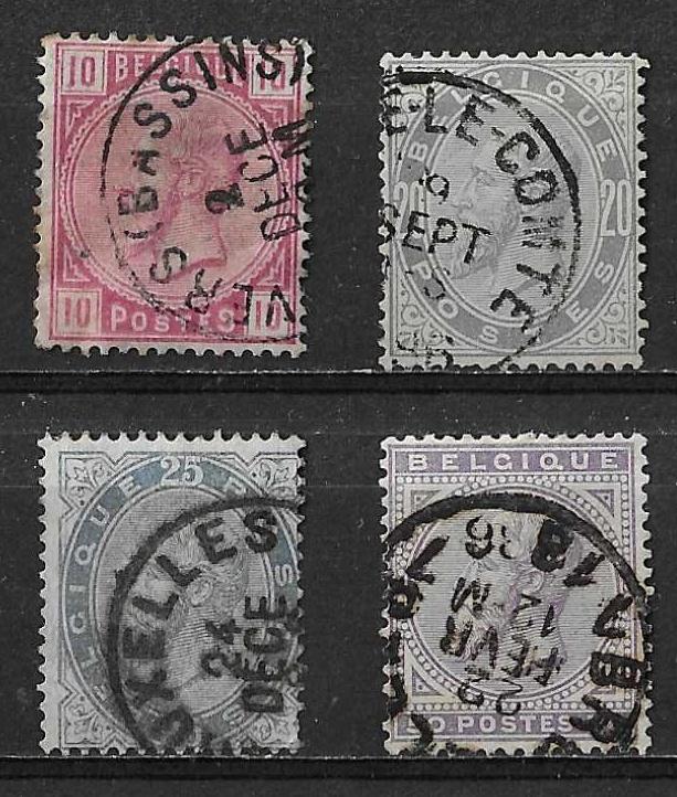 Belgique OPC 38-41 S.M. le Roi Léopold II, Enlèvement ou Envoi, Affranchi, Chefs d'Etat