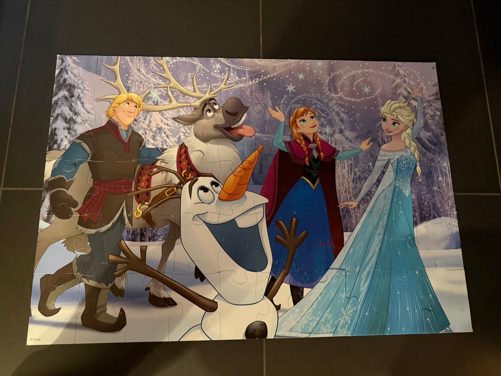Frozen Giant Floor Puzzle (50 stuks), Ophalen of Verzenden, 10 tot 50 stukjes, Gebruikt, 4 tot 6 jaar