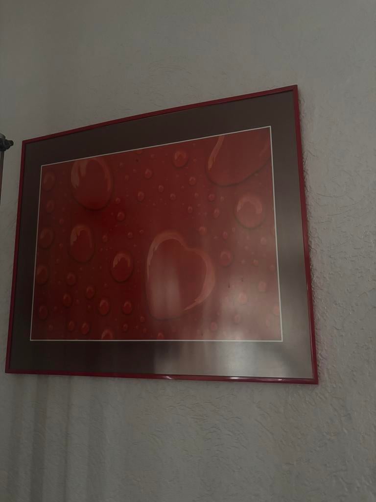 Modern canvas 3 hartjes rood, Enlèvement