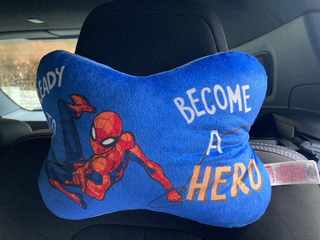 Nekkussen Spiderman voor in de auto, Kinderen en Baby's, Ophalen of Verzenden, Zo goed als nieuw