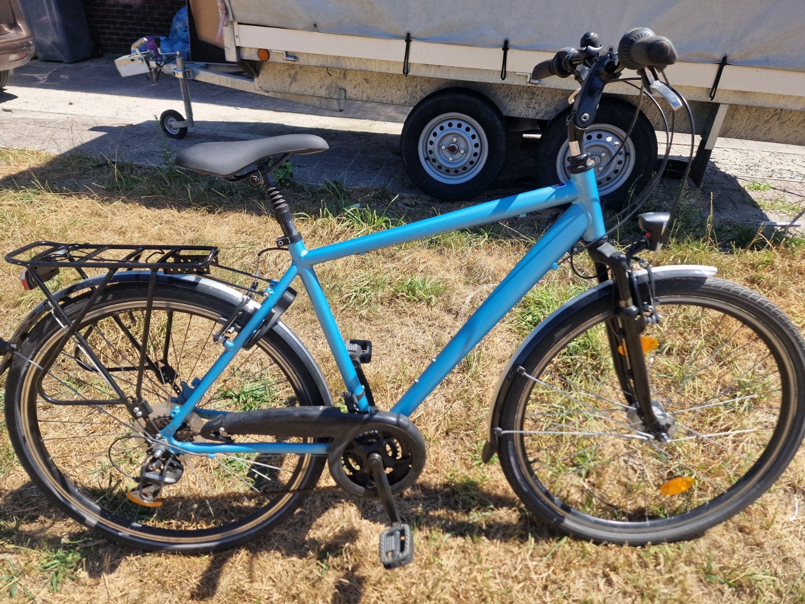 herenfiets 28" 52 cm, Fietsen en Brommers, Ophalen, 28 inch, Gebruikt, Vering