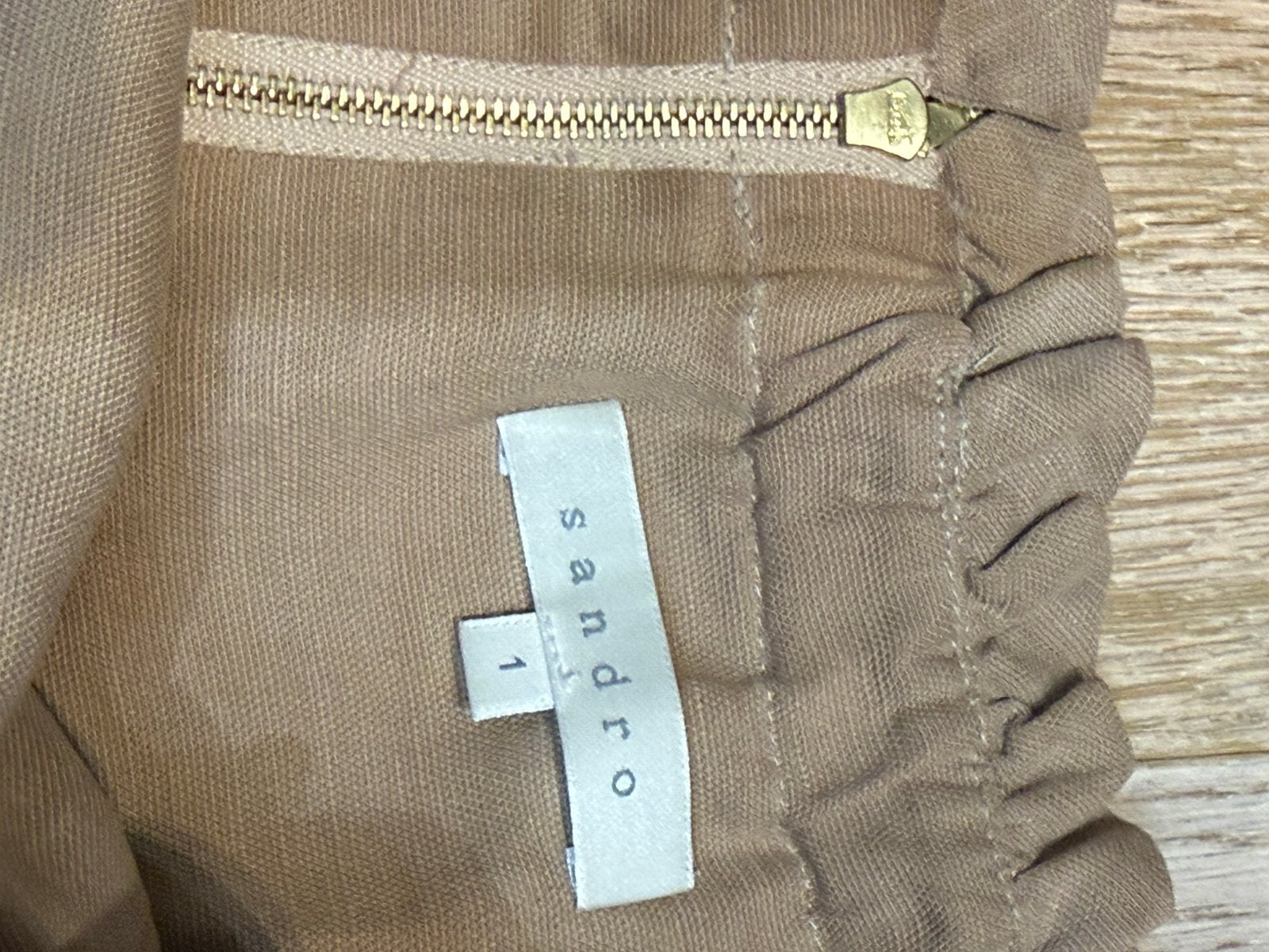 Sandro robe bustier en lin T36, Enlèvement ou Envoi, Comme neuf, Beige