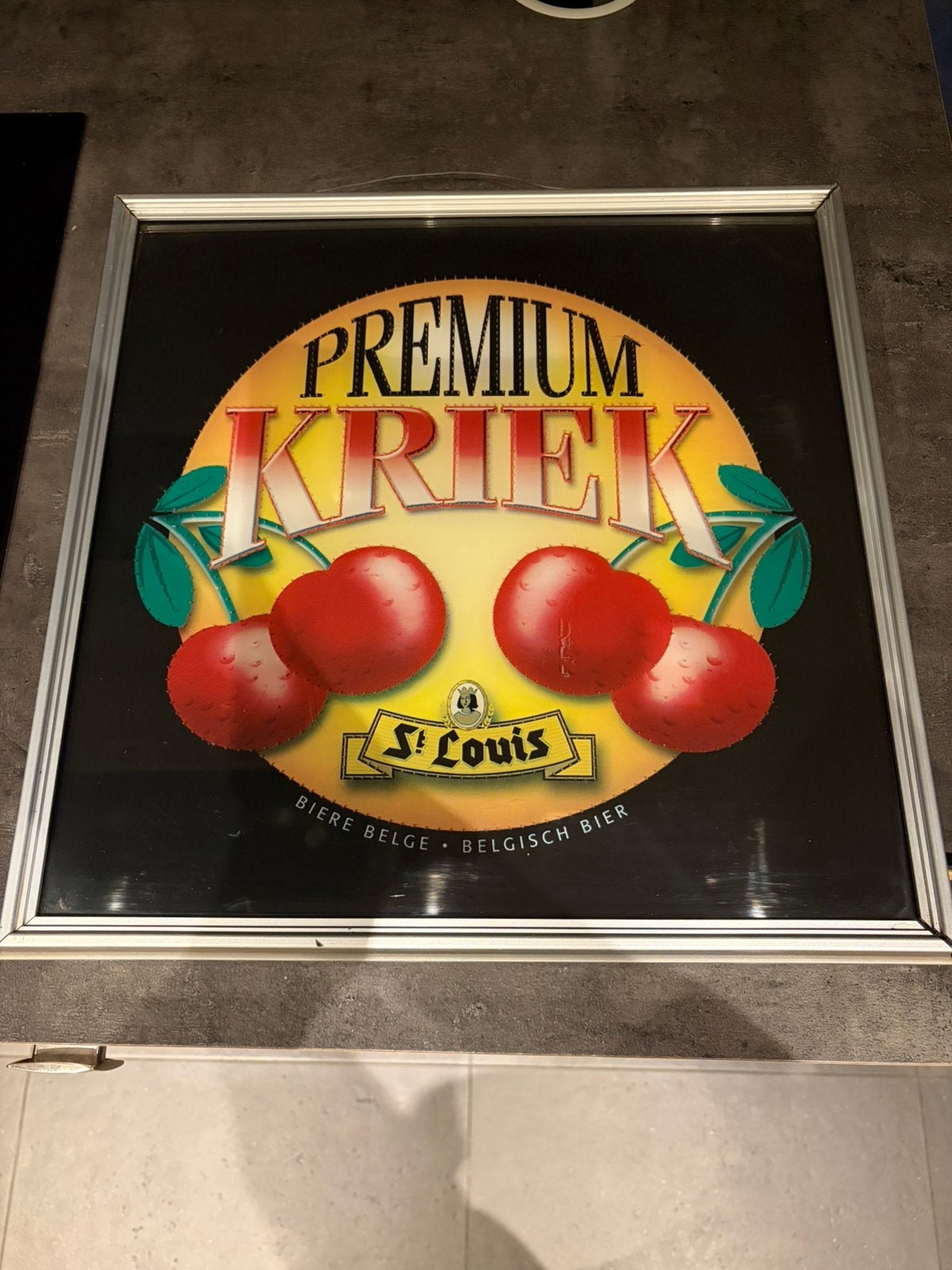 Vintage lichtreklame Premium Kriek, Ophalen, Gebruikt
