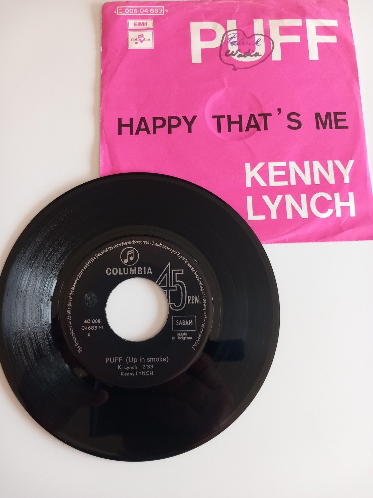 KENNY LYNCH. PUFF.  POPCORN  45T, Enlèvement ou Envoi, 7 inch