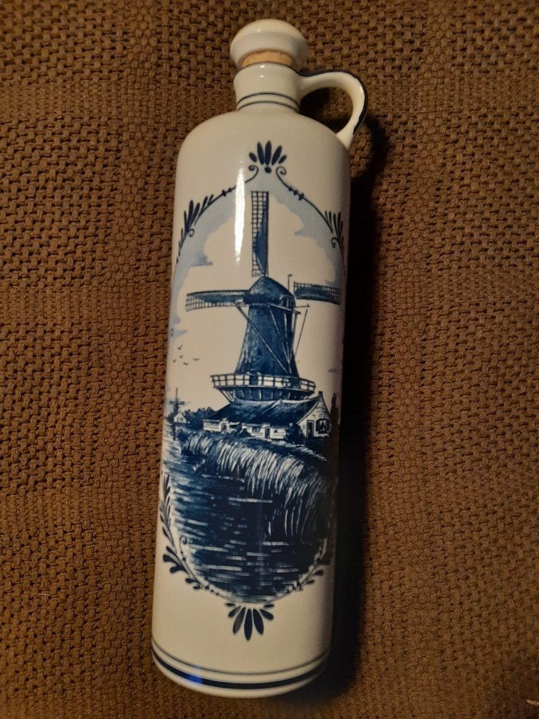 Bouteille d'alcool de genièvre BOLS - Faïence Delft Blue, Ophalen of Verzenden