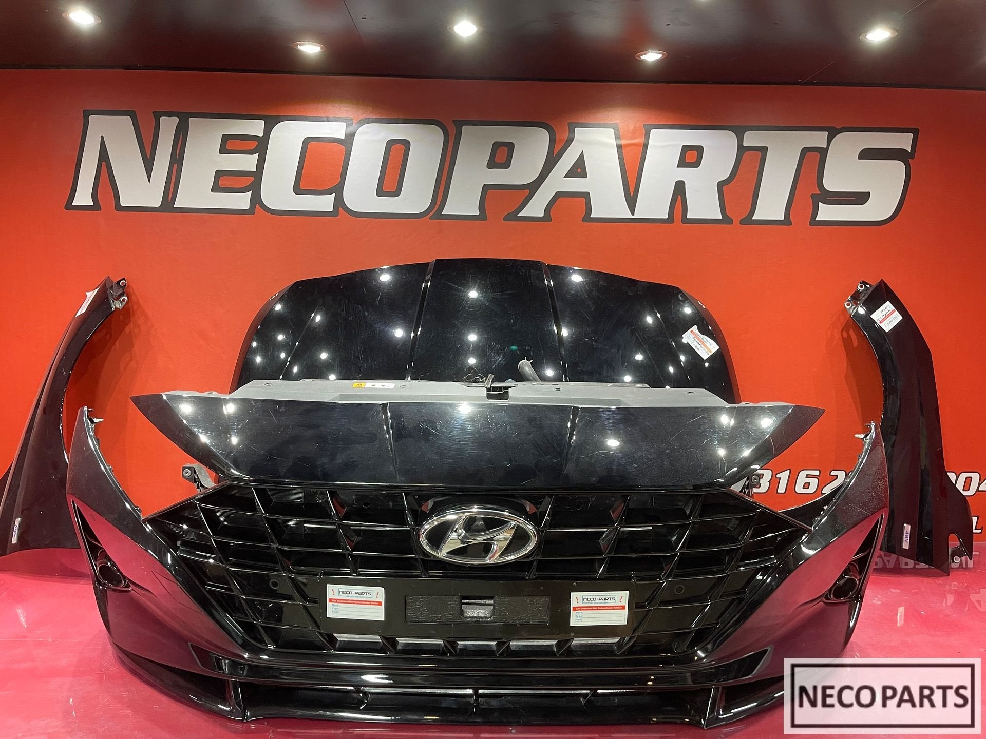 HYUNDAI I20 VOORKOP BUMPER MOTORKAP SCHERM KOELER ORIGINEEL, Arrière, -, Haillon arrière, Utilisé