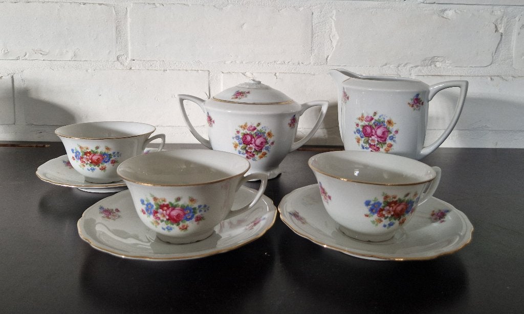 Vintage porseleinen koffieservies, Ophalen