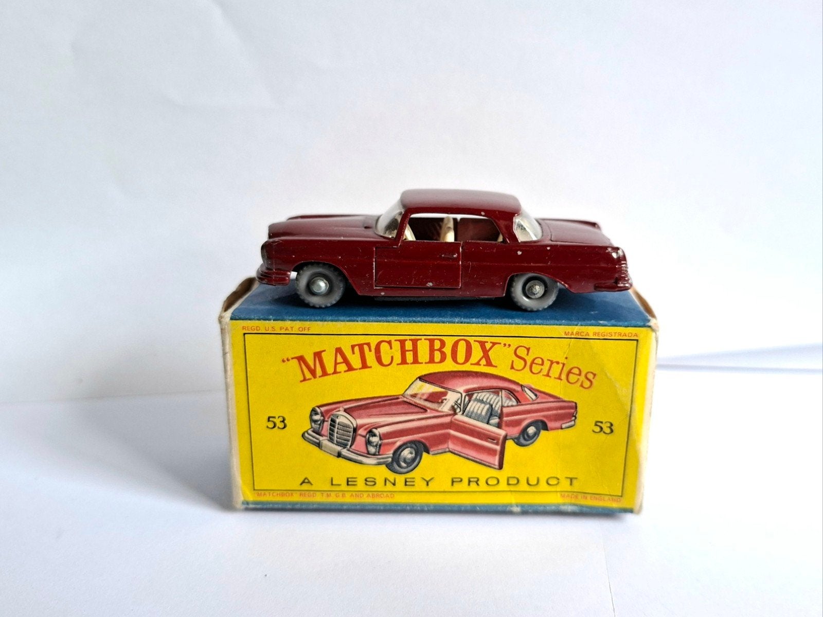 Matchbox 53 mercedes 220 SE, Ophalen of Verzenden, Matchbox