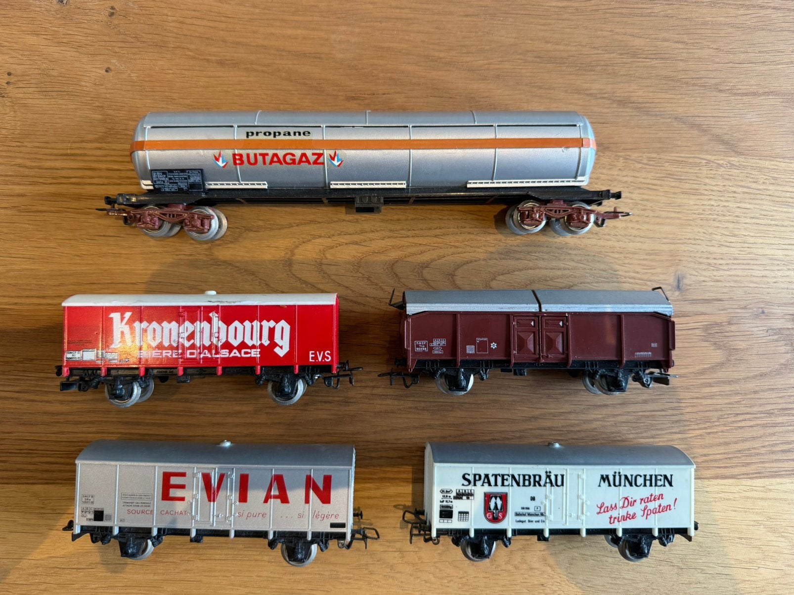 5 goederenwagons Jouef HO 1:87, Ophalen of Verzenden, Gebruikt, Wagon, Jouef