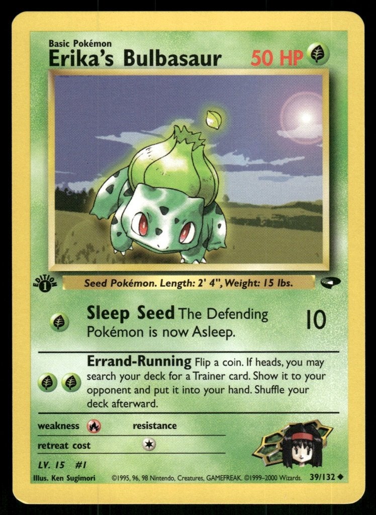 Erika's Bulbasaur 39/132 - Gym Challenge (1st edition), Verzenden, Gebruikt