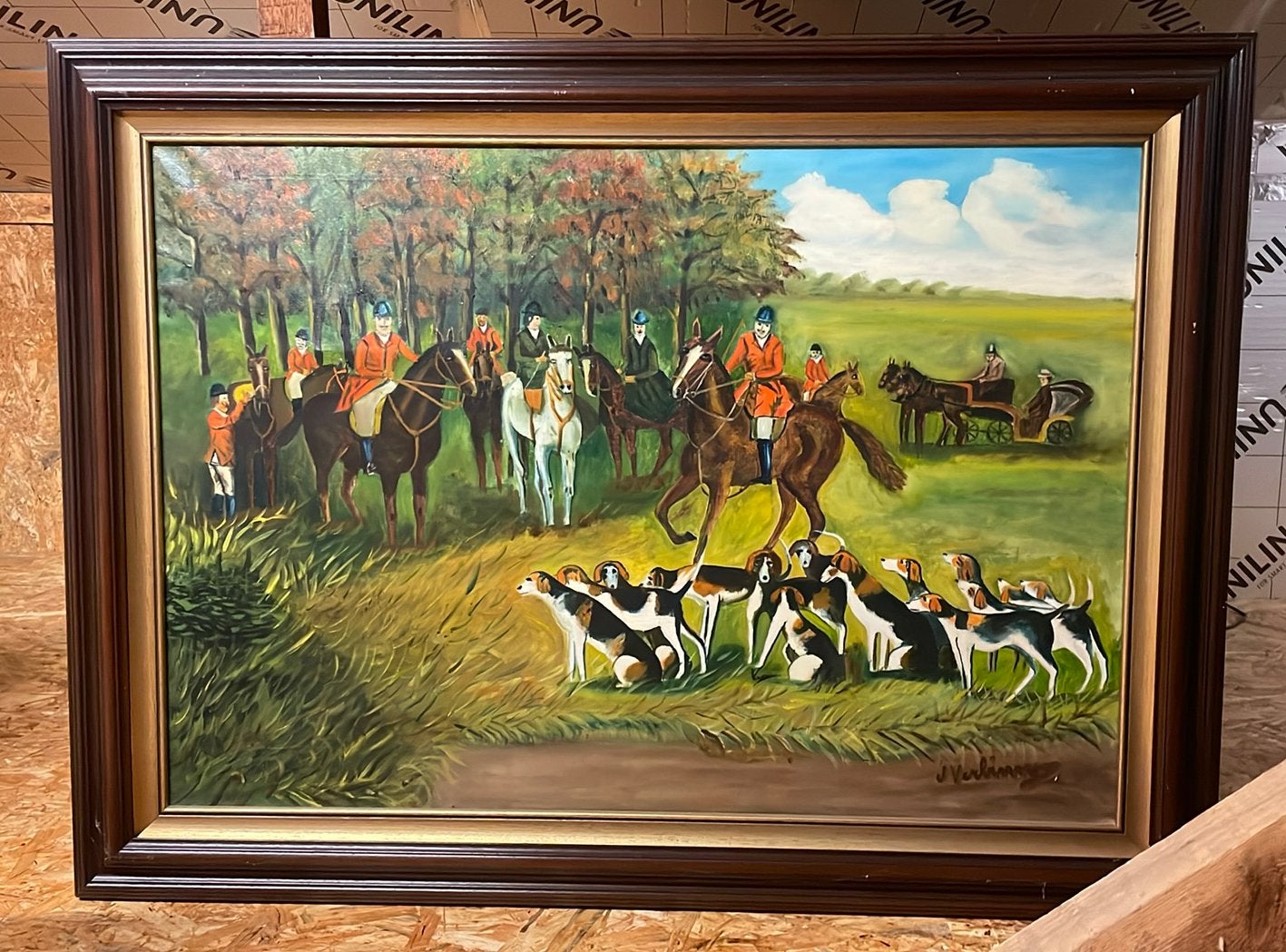 Groot schilderij, Ophalen