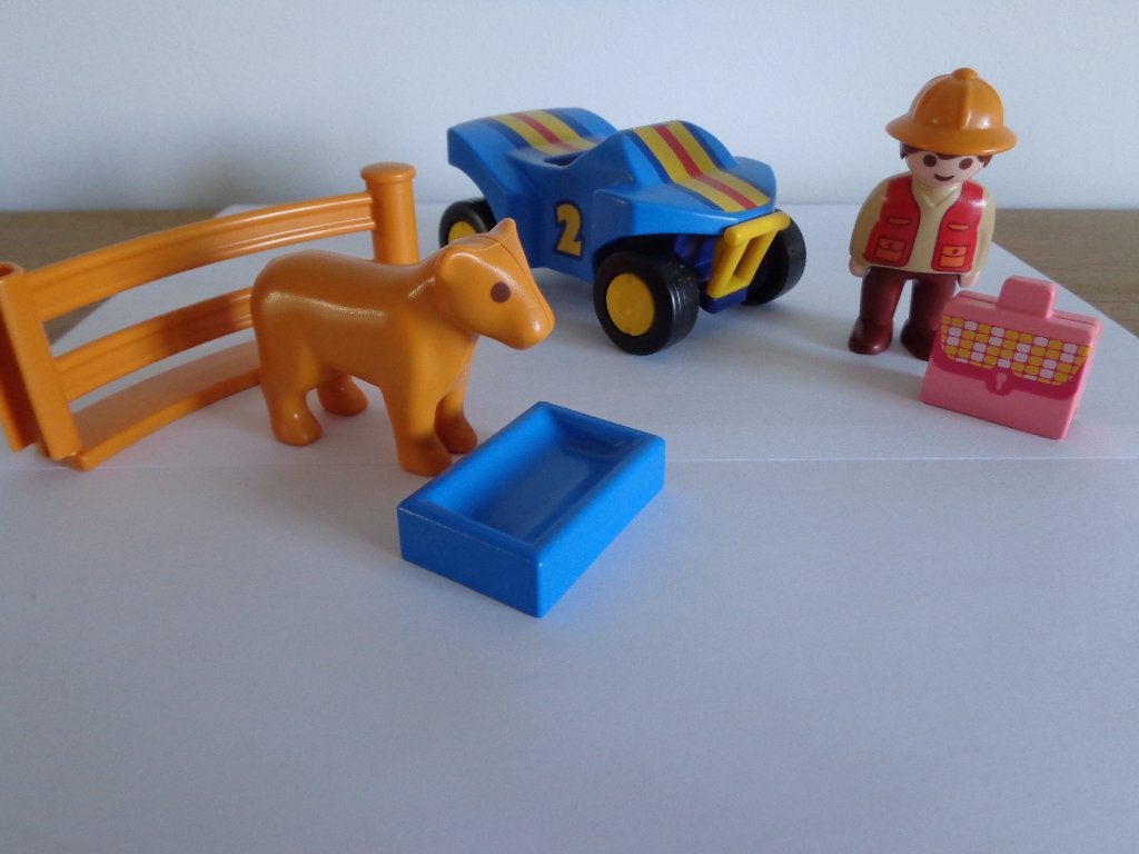 Playmobil 123 - personnage, cheval, voiture, pièces diverses, Enfants & Bébés, Enlèvement ou Envoi, 1.2.3, Utilisé, Figurines