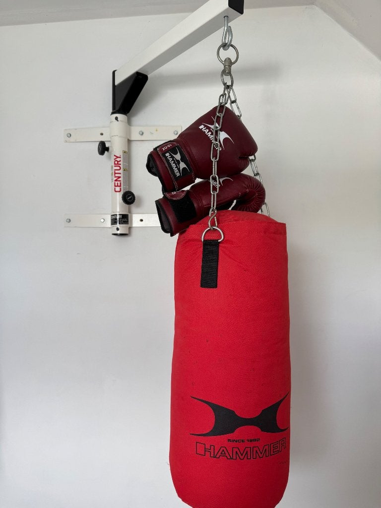 Boxset muurhouder, boxzak en boxhandschoenen, Ophalen, Gebruikt, Bokszak
