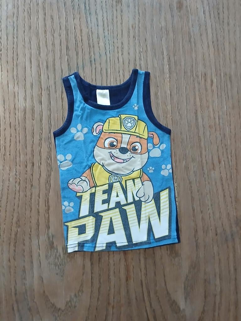 PAW Patrol Rubble Singlet – Maat 92/98, Kinderen en Baby's, Gebruikt, Jongen of Meisje, Ophalen of Verzenden, Shirt of Longsleeve