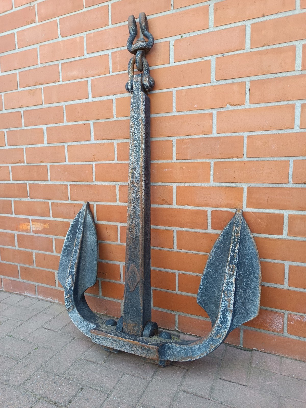 Groot anker 150kg in ijzer, Ophalen