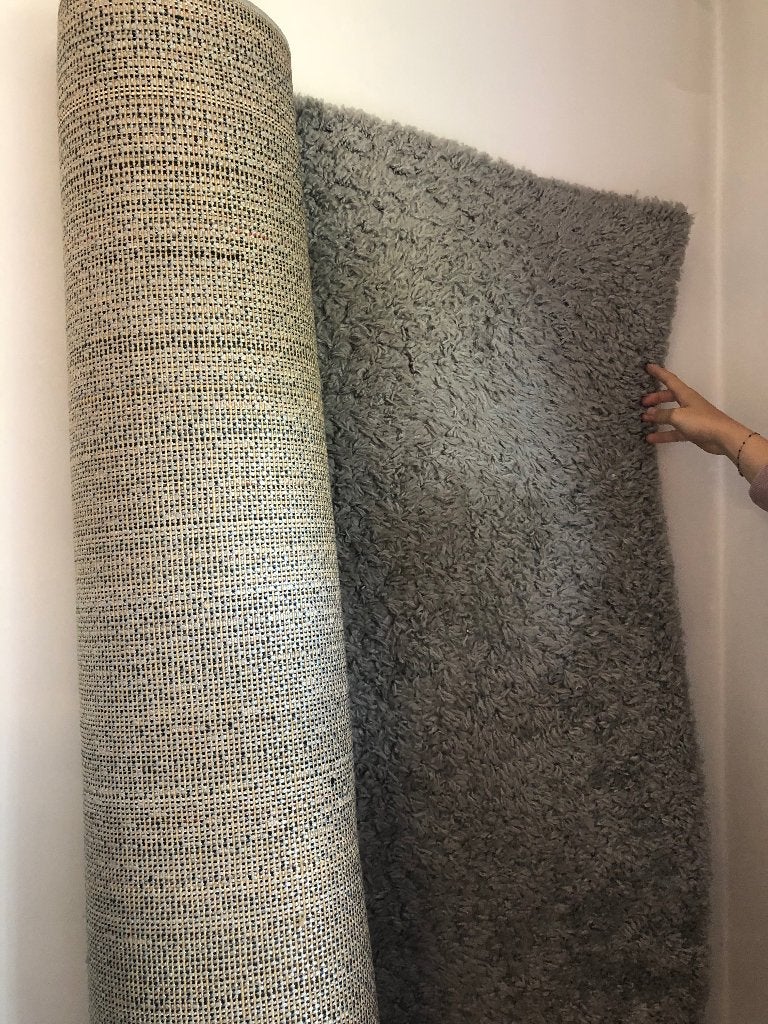 Groot grijs tapijt, Ophalen, Gebruikt, 200 cm of meer, 200 cm of meer